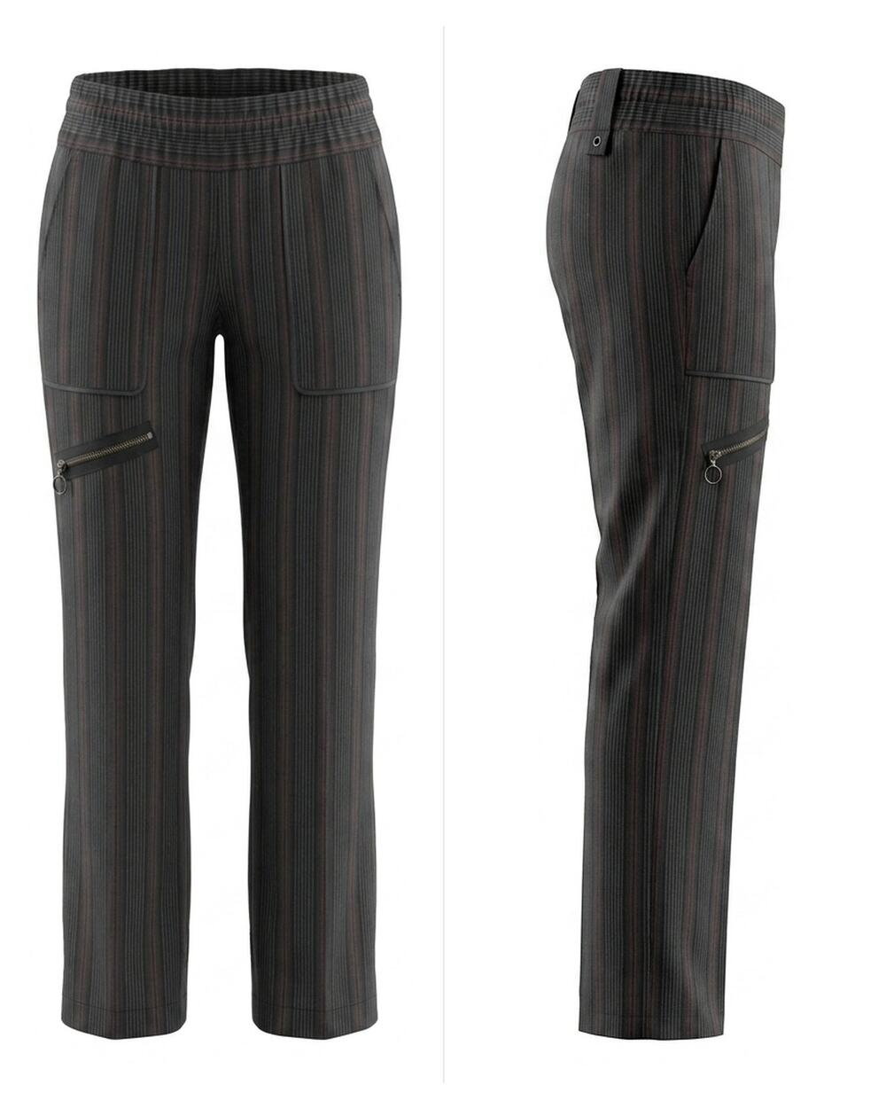 Billtornade Wool Blend Gray Pinstripe Straight Leg Pants Men Size 34
